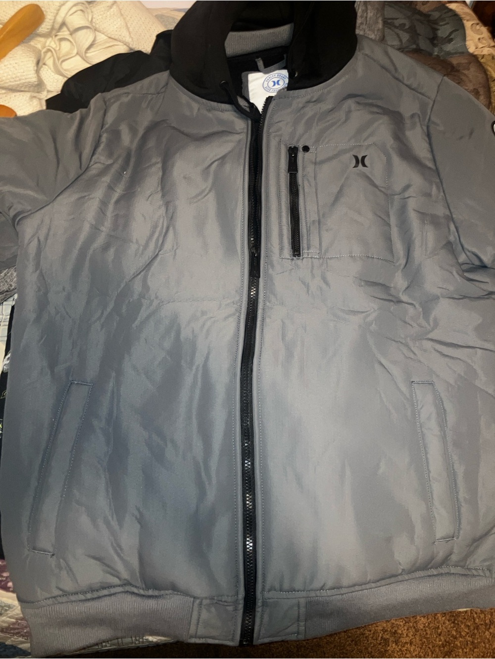 Hurley Gray and Black Insulated Ski Jacket